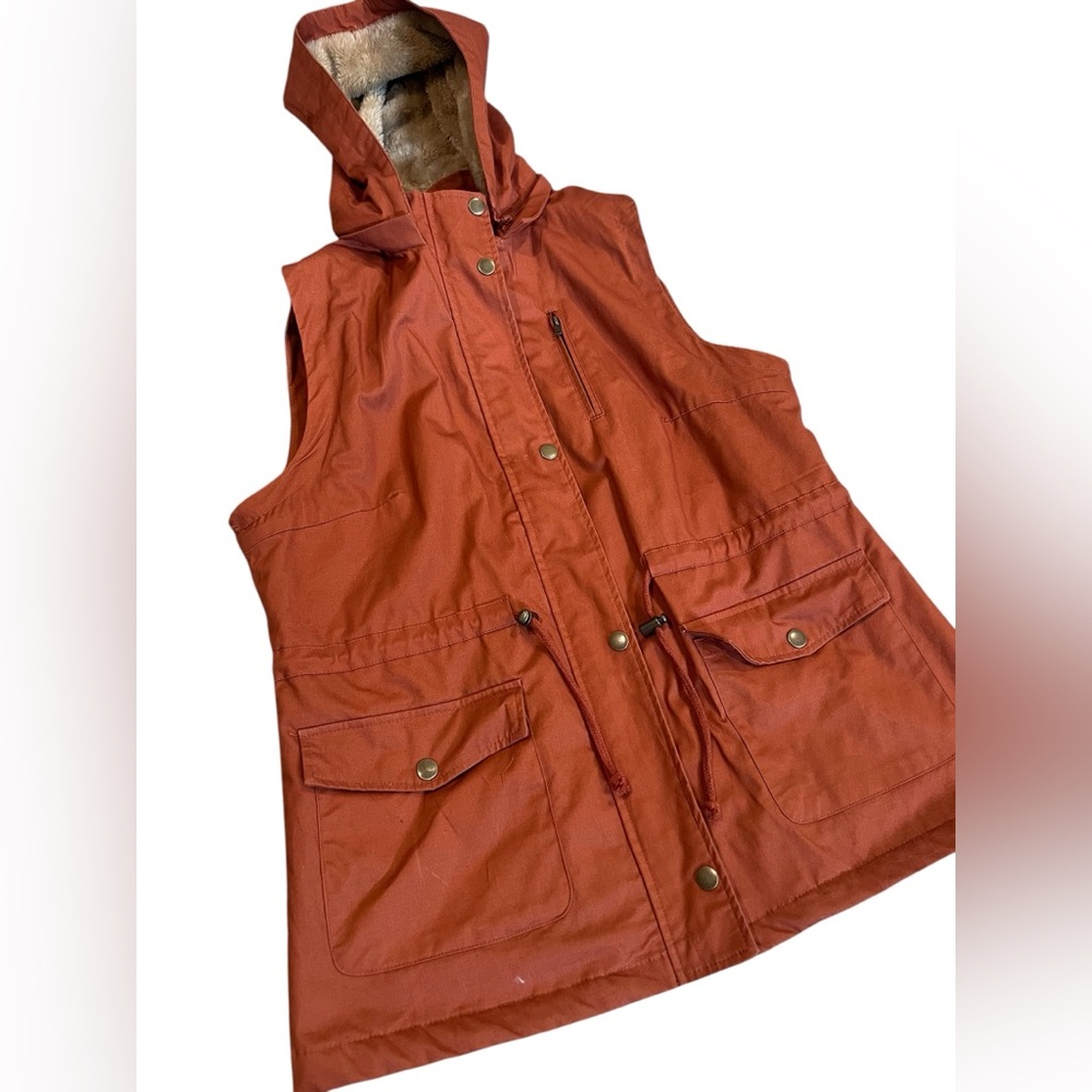 Love Tree Women's Rust Hooded Utility Vest - Picture 3 of 6
